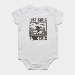 Vintage Witches Coven Girls Being Girls Funny Witchy Vibes Baby Bodysuit